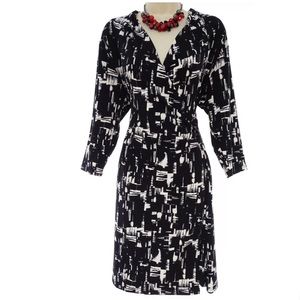 16 XL 1X▪️COLDWATER CREEK BLACK & WHITE DRESS